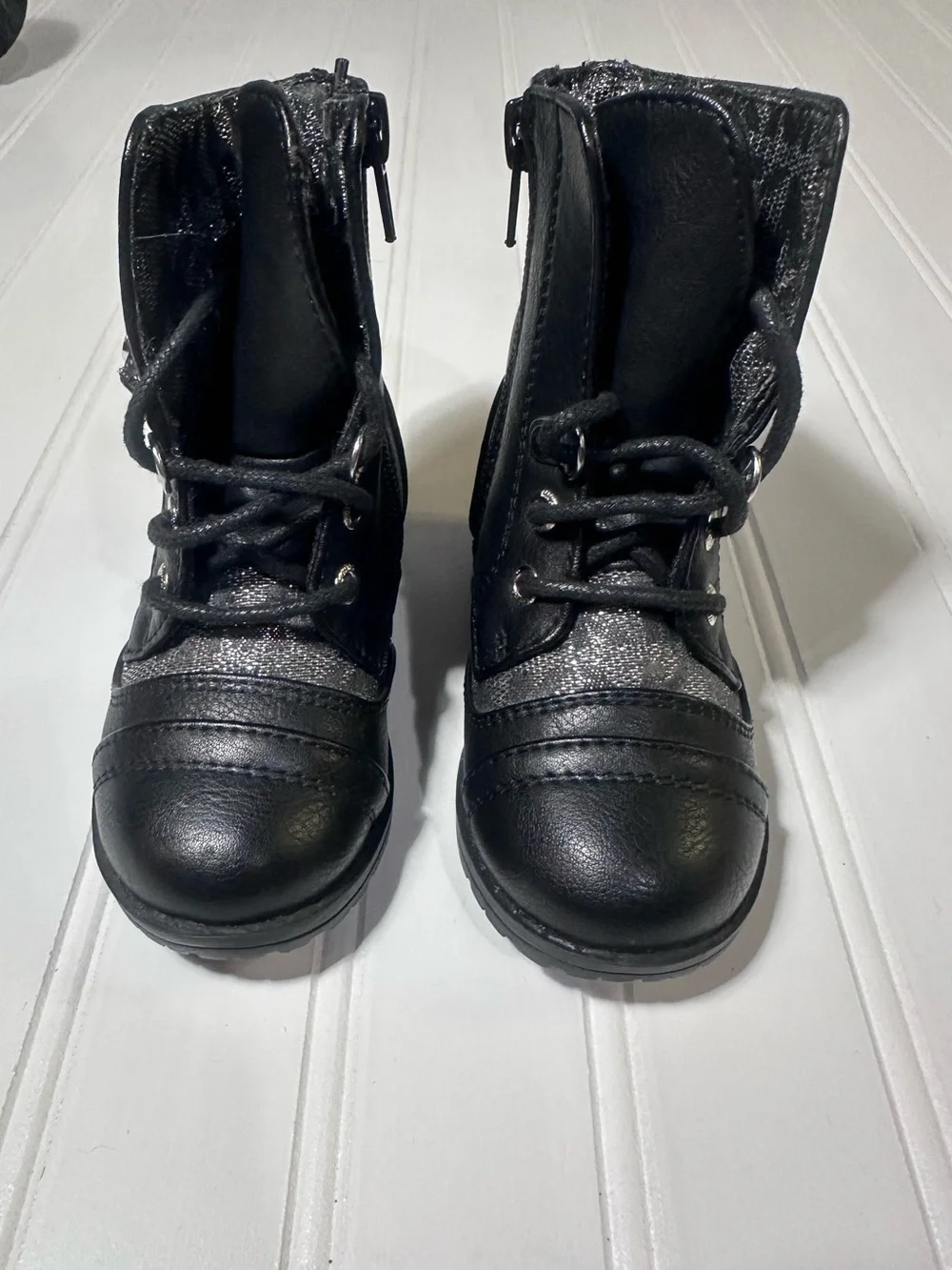 Michael Kors NEW black combat boots toddler girls 5